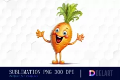Watercolor Cartoon Carrot PNG Clipart Product Image 1