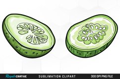 Cucumber Slice Graphics Clipart Product Image 1