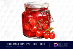 Watercolor A Beautiful Jam Jar Clipart Image Product Image 1