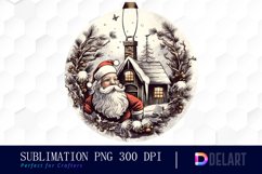 Watercolor Minimalist Retro Christmas Clipart Product Image 1