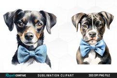 Watercolor Puppies Sublimation Art Clipart Product Image 1