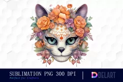 Watercolor Day of the Dead Clipart, Illustration PNG Product Image 1