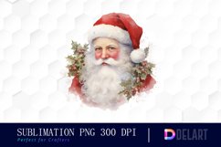 Watercolor Vintage Christmas Clipart, Sublimation Art Product Image 1