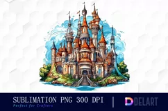 Watercolor Fairy Tale Kingdom Fantasy Sublimation Art Product Image 1