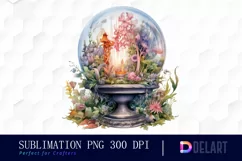 Watercolor Mystical Witches Crystal Ball Clipart Fun Product Image 1