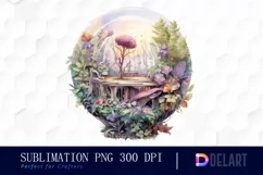 Watercolor Mystical Witches Crystal Ball PNG Clipart Product Image 1