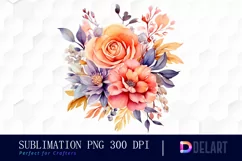 Watercolor Vintage Floral Bouquet Dreamy Clipart, Artwork Product Image 1