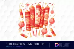 Watercolor Chinese New Year Dragon Clipart ,Sublimation Art Product Image 1
