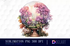 Watercolor Mystical Witches Crystal Ball PNG Clipart Product Image 1