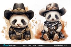 Baby Panda Cowboy Sublimation Product Image 1