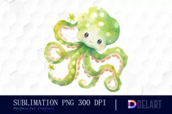 Watercolor Sea Animal Clipart, Sublimation Art Product Image 1