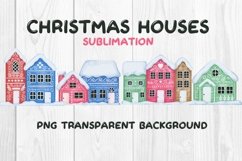 Christmas Houses Sublimation png Product Image 1