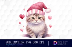 Watercolor Pink Christmas Clipart Design Product Image 1