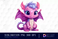 Watercolor Teamda Baby Cute Pink And Purple Clipart Fun Product Image 1