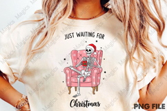 Funny Christmas Skeleton PNG Sublimation Product Image 1