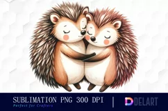 Watercolor Boho Woodland Animal Couple Clipart, Artwork Product Image 1