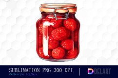 Watercolor A Beautiful Jam Jar Sublimation Graphics Product Image 1