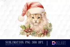 Watercolor Pastel Christmas Animal Clipart, Sublimation Art Product Image 1