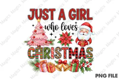 Just a girl who loves Christmas png Product Image 1