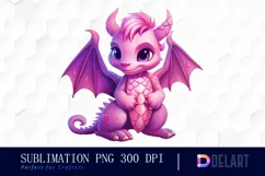Watercolor Teamda Baby Cute Pink And Purple Clipart Fun Product Image 1