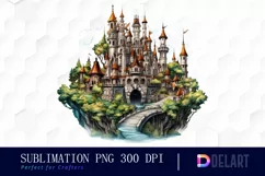 Watercolor Fairy Tale Kingdom Fantasy Clipart Fun Product Image 1