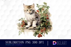 Watercolor Vintage Christmas Clipart, Sublimation Art Product Image 1