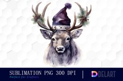 Watercolor Gothic Christmas Clipart, Sublimation Art Product Image 1