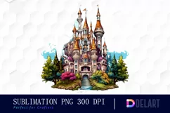 Watercolor Fairy Tale Kingdom Fantasy Sublimation Graphics Product Image 1