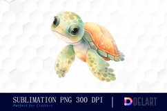 Watercolor Pastel Underwater Life Clipart Image Product Image 1
