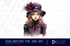 Watercolor Gothic Christmas Clipart, Illustration PNG Product Image 1