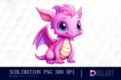 Watercolor Teamda Baby Cute Pink And Purple Clipart Fun Product Image 1