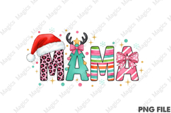 Colorful MOM Png, Holiday Mama Png Product Image 1