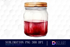 Watercolor A Beautiful Jam Jar Clipart Product Image 1