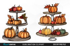 Cozy Thanksgiving Tiered Tray Artwork Clipart Product Image 1