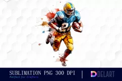 Watercolor American Football Clipart Product Image 1
