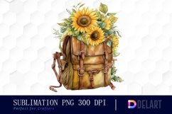 Watercolor Back to School Clipart, Sublimation Art Product Image 1