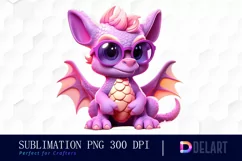 Watercolor Teamda Baby Cute Pink And Purple Clipart Fun Product Image 1
