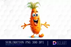 Watercolor Cartoon Carrot PNG Clipart Product Image 1