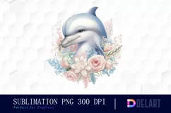 Watercolor Pastel Ocean Life Clipart, Sublimation Art Product Image 1