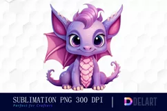 Watercolor Teamda Baby Cute Pink And Purple Clipart Fun Product Image 1