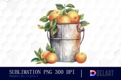 Watercolor Orange Summer Clipart set Product Image 1