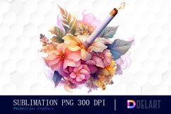 Watercolor Cigarette Sublimation Graphics Product Image 1