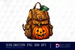 School Bag Jack o Lantern Clipart Fun Clipart PNG Product Image 1