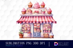 Watercolor Cupcake Store Clipart Fun Product Image 1