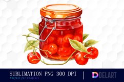Watercolor A Beautiful Jam Jar Clipart Image Product Image 1