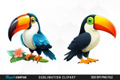 Cute Cartoon Toucan PNG Clipart Product Image 1
