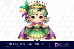 Watercolor Mardi Gras Clipart, Illustration PNG Product Image 1