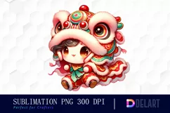 Watercolor Chinese New Year Dragon Clipart ,Sublimation Art Product Image 1