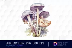 Watercolor Fairy Mushroom Floral , Illustration Clipart Product Image 1