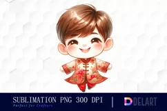 Watercolor Chinese New Year Dragon Clipart , Artwork Product Image 1